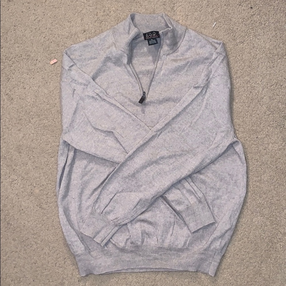 Tan Quarter-Zip JAB Sweater